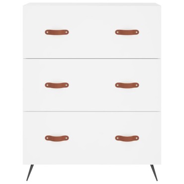 vidaXL Συρταριέρα Λευκή 69,5x34x90cm από Επεξεργασμένο Ξύλο 1 τεμ.