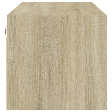 vidaXL Ντουλάπι Τοίχου Sonoma Δρυς 102x37x35cm με Γυάλινες Πόρτες 1 τεμ.