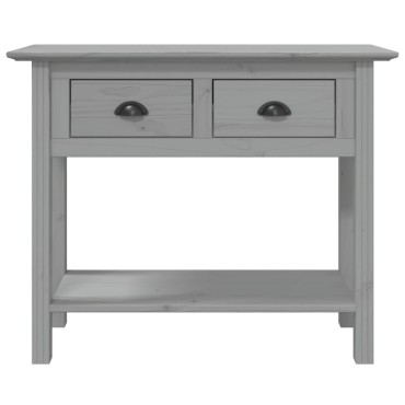 vidaXL Τραπέζι Κονσόλα BODO Γκρι 91x35x74cm Μασίφ Ξύλο Πεύκου 1 τεμ.