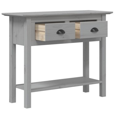 vidaXL Τραπέζι Κονσόλα BODO Γκρι 91x35x74cm Μασίφ Ξύλο Πεύκου 1 τεμ.