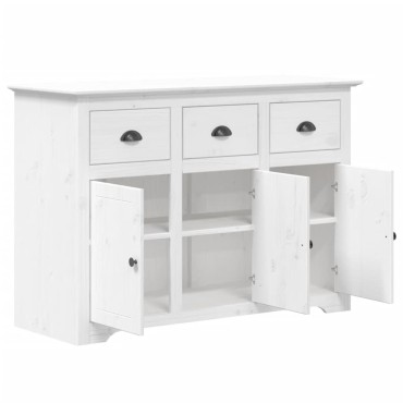 vidaXL Μπουφές BODO Λευκός 115,5x44x80cm από Μασίφ Ξύλο Πεύκου 1 τεμ.