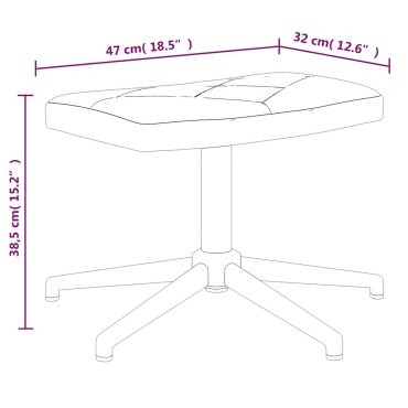 vidaXL Πολυθρόνα Relax Σχέδιο Patchwork Υφασμάτινη με Σκαμπό 62x68x98cm 1 τεμ.