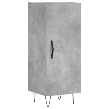 vidaXL Ντουλάπι Γκρι Σκυροδέματος 34,5x34x180cm Επεξεργασμένο Ξύλο 1 τεμ.