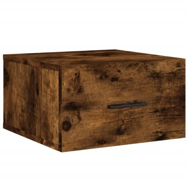 vidaXL Κομοδίνο Επιτοίχιο Καπνιστή Δρυς 35x35x20cm 1 τεμ.