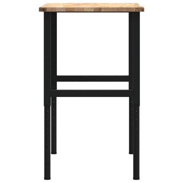 VidaXL Πάγκος Εργασίας 100x60x(71,5-98) cm Μασίφ Ξύλο Δρυς