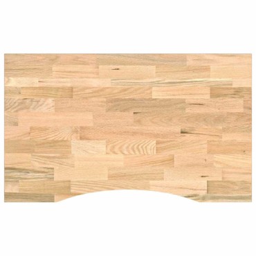 VidaXL Πάγκος Εργασίας 100x60x(71,5-98) cm Μασίφ Ξύλο Δρυς