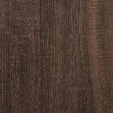 vidaXL Ραφιέρα Τοίχου Καφέ Δρυς 96x18x60cm Επεξεργασμένο Ξύλο 1 τεμ.