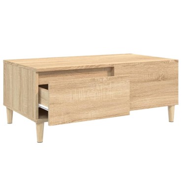 vidaXL Τραπεζάκι Σαλονιού Sonoma Δρυς 90x50x36,5cm Επεξεργασμ. Ξύλο 1 τεμ.