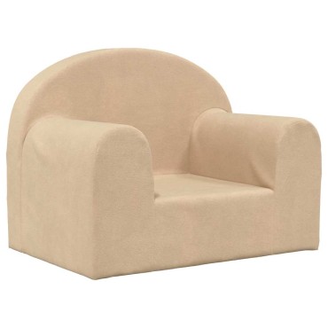vidaXL Παιδικός καναπές Cream Soft Plush 52x34x40cm