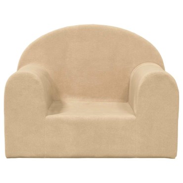 vidaXL Παιδικός καναπές Cream Soft Plush 52x34x40cm