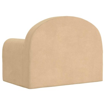 vidaXL Παιδικός καναπές Cream Soft Plush 52x34x40cm