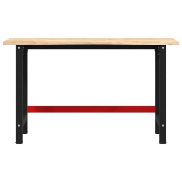 Πάγκος εργασίας vidaXL 140x60x81,5 cm μασίφ ξύλο δρυς