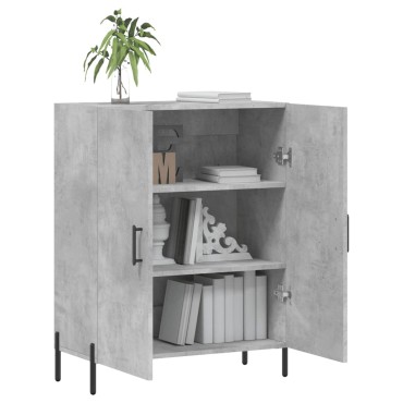 vidaXL Ντουλάπι Γκρι Σκυροδέματος 69,5x34x90cm Επεξεργασμένο Ξύλο 1 τεμ.