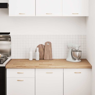 vidaXL πάγκος εργασίας κουζίνας 140x63,5x4cm στερεό δρυς ορθογώνιο