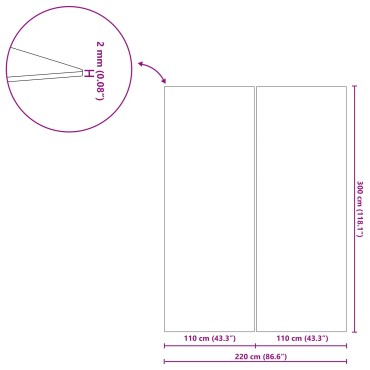 vidaXL Εδαφοκάλυψη Πισίνας Μαύρο 300 x 220 x 0,1 εκ Μη Υφαμένο Ύφασμα