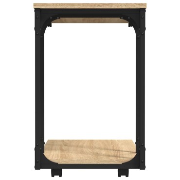 vidaXL Βοηθητικό Τραπέζι με Ρόδες Sonoma Δρυς 50x35x55,5cm Επεξ. Ξύλο 1 τεμ.