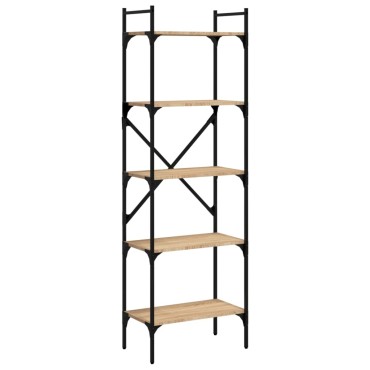 vidaXL Βιβλιοθήκη 5 Επιπέδων Sonoma Δρυς 56x31,5x174cm Επεξ. Ξύλο 1 τεμ.