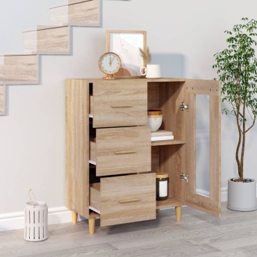 vidaXL Ντουλάπι Sonoma Δρυς 69,5x34x90cm από Επεξεργασμένο Ξύλο 1 τεμ.
