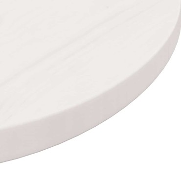 vidaXL Επιφάνεια Τραπεζιού Λευκή 60x2,5cm από Μασίφ Ξύλο Πεύκου 1 τεμ.