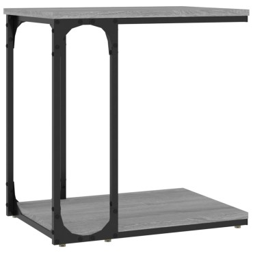 vidaXL Βοηθητικό Τραπέζι Γκρι Sonoma 50x35x52cm Επεξεργασμένο Ξύλο 1 τεμ.