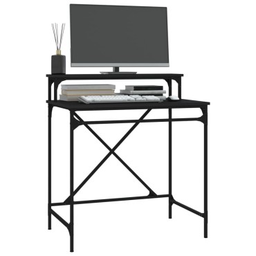 vidaXL Γραφείο Μαύρο 80x50x90cm από Επεξεργασμένο Ξύλο 1 τεμ.