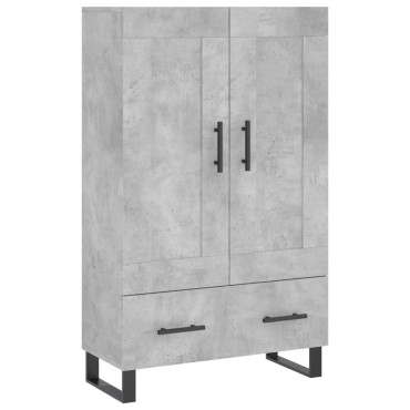 vidaXL Ντουλάπα Γκρι Σκυροδέματος 69,5x31x115cm Επεξεργ. Ξύλο 1 τεμ.