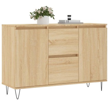 vidaXL Μπουφές Sonoma Δρυς 101,5x35x70cm από Επεξεργασμένο Ξύλο 1 τεμ.