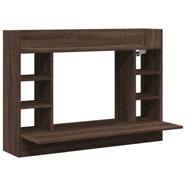 vidaXL Γραφείο Τοίχου Καφέ Δρυς 105x48x75cm από Επεξεργασμένο Ξύλο 1 τεμ.