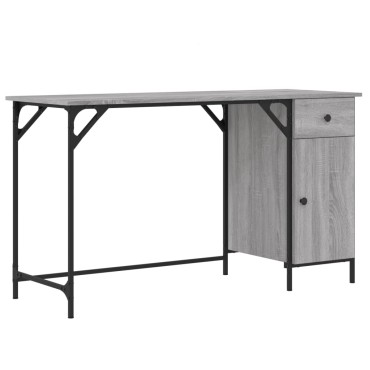 vidaXL Γραφείο Υπολογιστή Γκρι Sonoma 131x48x75cm Επεξεργασμένο Ξύλο 1 τεμ.