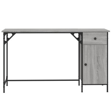 vidaXL Γραφείο Υπολογιστή Γκρι Sonoma 131x48x75cm Επεξεργασμένο Ξύλο 1 τεμ.