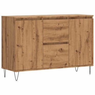 vidaXL Μπουφές Δρυς τεχνίτης 101,5x35x70cm από Επεξεργασμένο Ξύλο 1 τεμ.