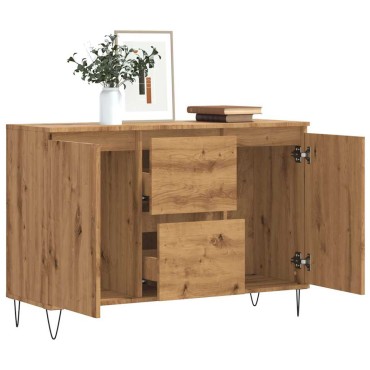 vidaXL Μπουφές Δρυς τεχνίτης 101,5x35x70cm από Επεξεργασμένο Ξύλο 1 τεμ.