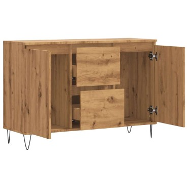vidaXL Μπουφές Δρυς τεχνίτης 101,5x35x70cm από Επεξεργασμένο Ξύλο 1 τεμ.