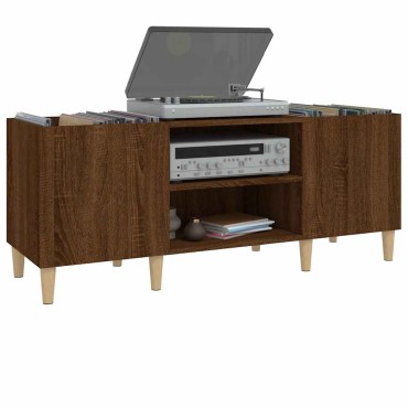 vidaXL Δισκοθήκη Καφέ Δρυς 121x38x48cm από Επεξεργασμένο Ξύλο 1 τεμ.