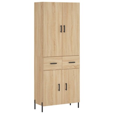 vidaXL Ντουλάπι Sonoma δρυς 69,5x34x180cm από Επεξεργασμένο Ξύλο 1 τεμ.
