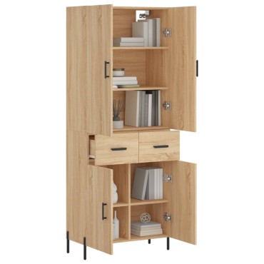 vidaXL Ντουλάπι Sonoma δρυς 69,5x34x180cm από Επεξεργασμένο Ξύλο 1 τεμ.
