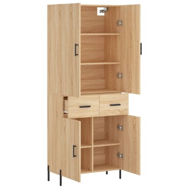 vidaXL Ντουλάπι Sonoma δρυς 69,5x34x180cm από Επεξεργασμένο Ξύλο 1 τεμ.