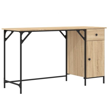 vidaXL Γραφείο Υπολογιστή Sonoma Δρυς 131x48x75cm Επεξεργασμένο Ξύλο 1 τεμ.