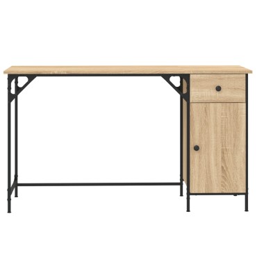 vidaXL Γραφείο Υπολογιστή Sonoma Δρυς 131x48x75cm Επεξεργασμένο Ξύλο 1 τεμ.