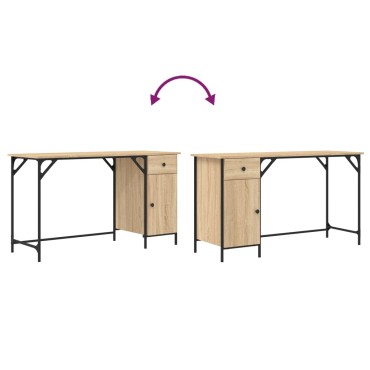 vidaXL Γραφείο Υπολογιστή Sonoma Δρυς 131x48x75cm Επεξεργασμένο Ξύλο 1 τεμ.