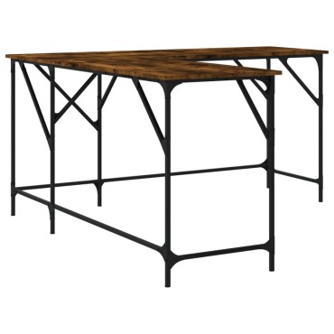 vidaXL Γραφείο Καπνιστή Δρυς 149x149x75cm από Επεξεργασμένο Ξύλο 1 τεμ.