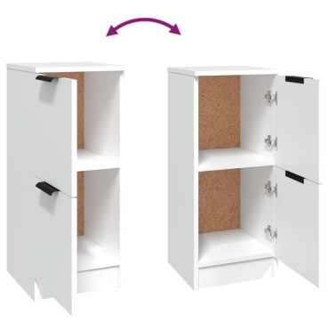 vidaXL Μπουφές Λευκά 30x30x70cm από Επεξεργασμένο Ξύλο 1 τεμ.