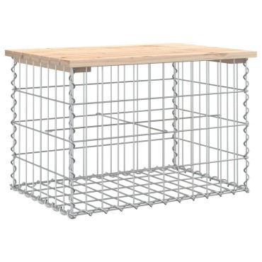 vidaXL Παγκάκι Κήπου Συρματοκιβώτιο 63x44x42cm από Μασίφ Ξύλο Πεύκου 1 τεμ.