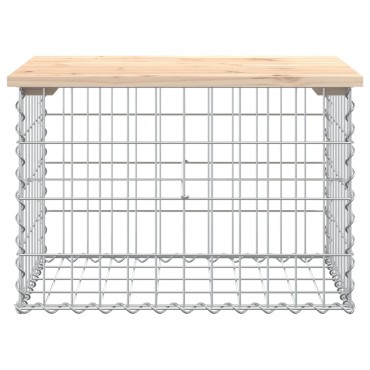 vidaXL Παγκάκι Κήπου Συρματοκιβώτιο 63x44x42cm από Μασίφ Ξύλο Πεύκου 1 τεμ.