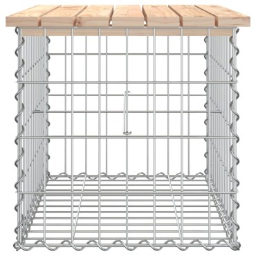 vidaXL Παγκάκι Κήπου Συρματοκιβώτιο 63x44x42cm από Μασίφ Ξύλο Πεύκου 1 τεμ.