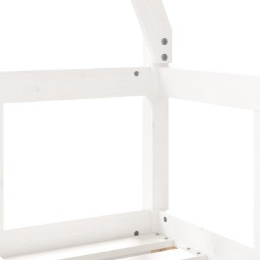 vidaXL Πλαίσιο Παιδικού Κρεβατιού Λευκό 70x140cm Μασίφ Ξύλο Πεύκου 1 τεμ. - Μονό