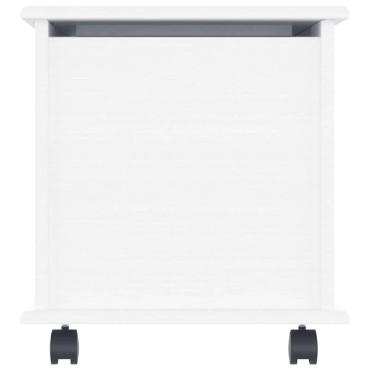 vidaXL Μπαούλο με Ρόδες ALTA Λευκό 73x39,5x43cm Μασίφ Ξύλο Πεύκου 1 τεμ.