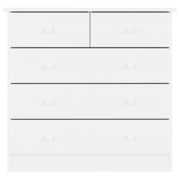 vidaXL Συρταριέρα ALTA Λευκή 77x35x73cm από Μασίφ Ξύλο Πεύκου 1 τεμ.