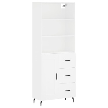 vidaXL Ντουλάπι Λευκό 69,5x34x180cm από Επεξεργασμένο Ξύλο 1 τεμ.
