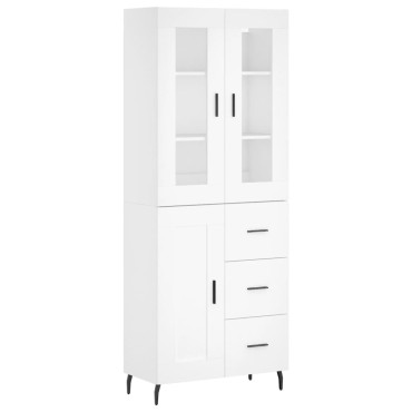 vidaXL Ντουλάπι Λευκό 69,5x34x180cm από Επεξεργασμένο Ξύλο 1 τεμ.